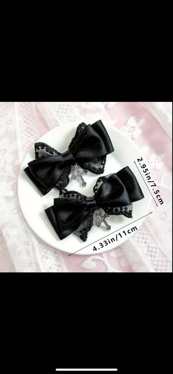 Siyah Gotik Kurdele Toka - Görsel 3