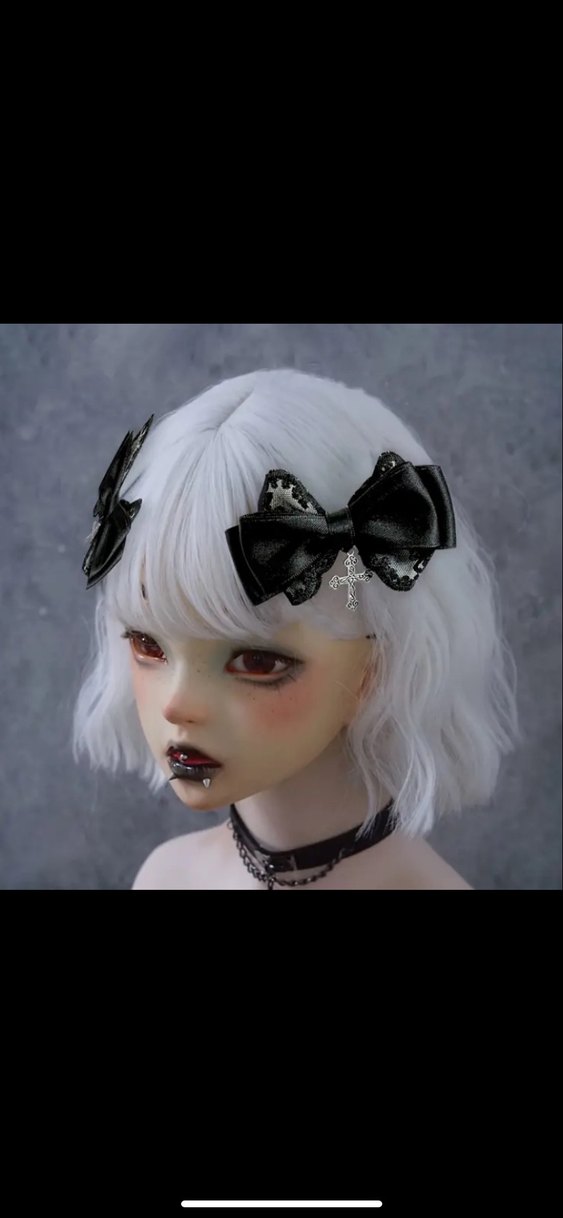 Siyah Gotik Kurdele Toka - Görsel 2