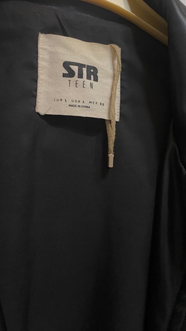 stradivarius deri bomber ceket - Görsel 4