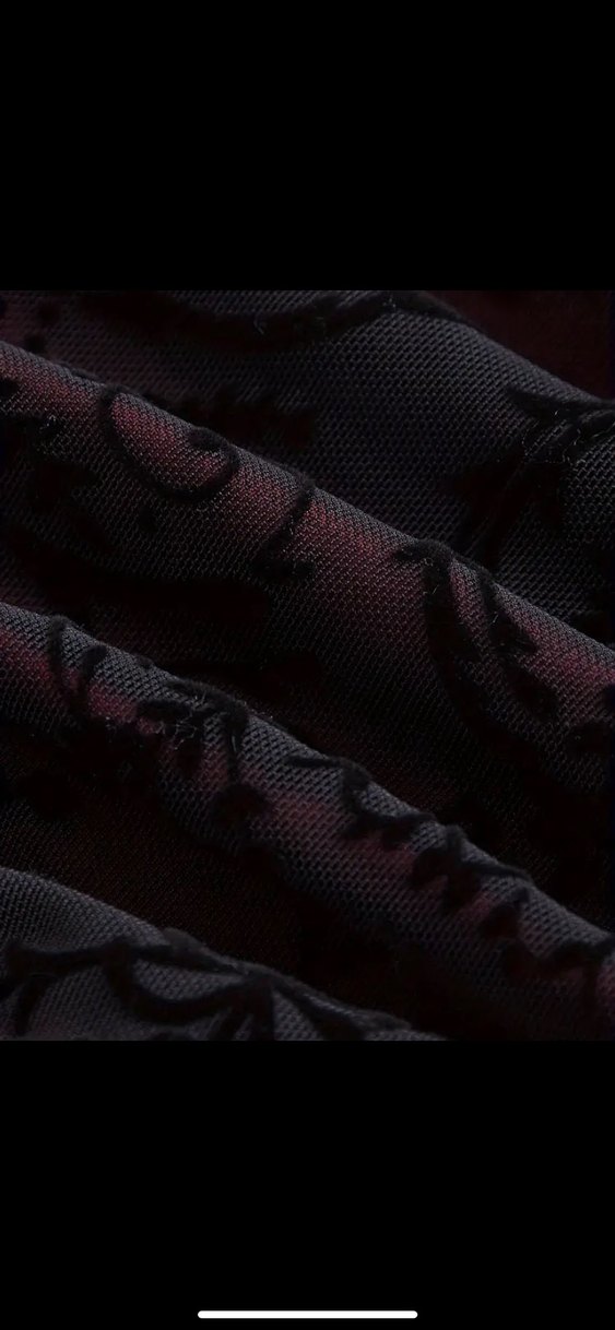 Bordo Dantelli Gotik Straplez Büstiyer - Görsel 4