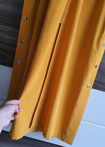 l Beden sarı Renk #ferace #uzunelbise #tesettür #tunik #trenç #trençkot #kap