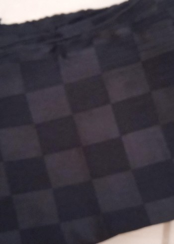 Diğer Kareli Lacivert ve Siyah Şal Seti