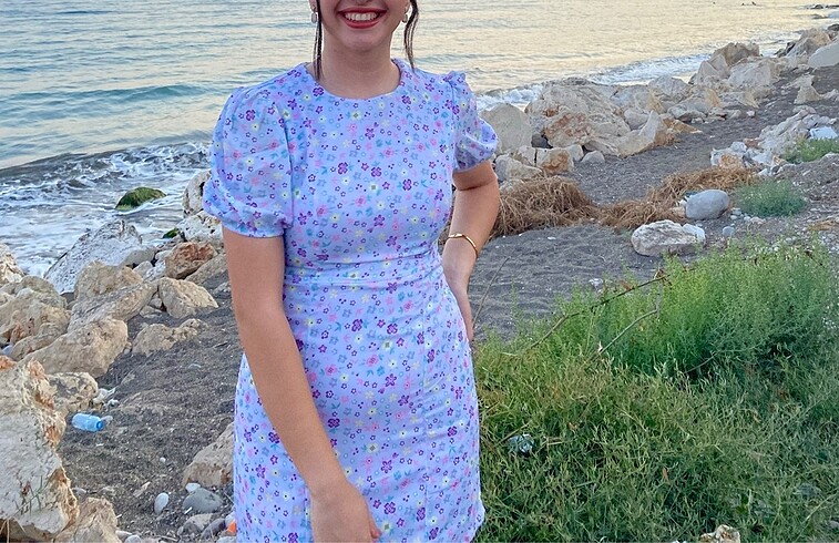 36 Beden Mor elbise kadın