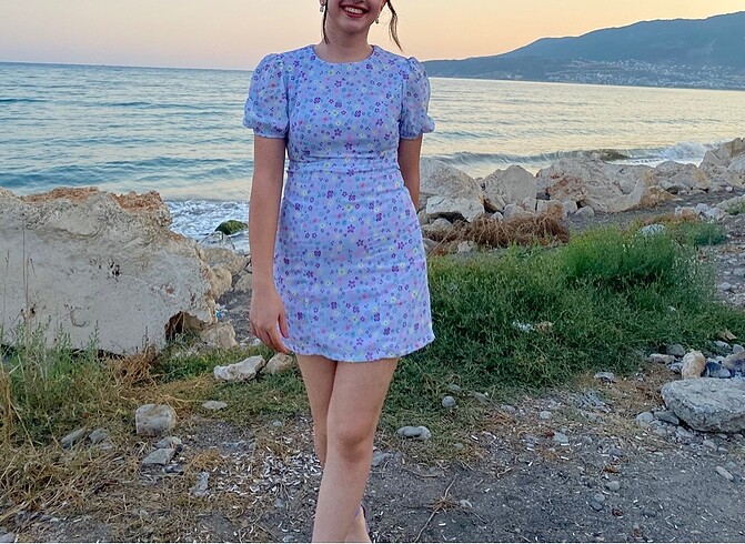36 Beden mor Renk Mor elbise kadın