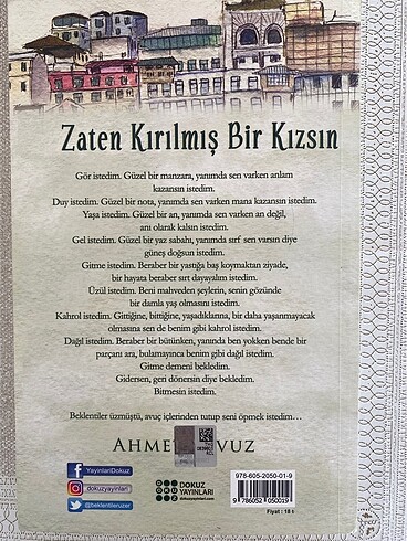  zaten kırılmış bir kızsın kitap