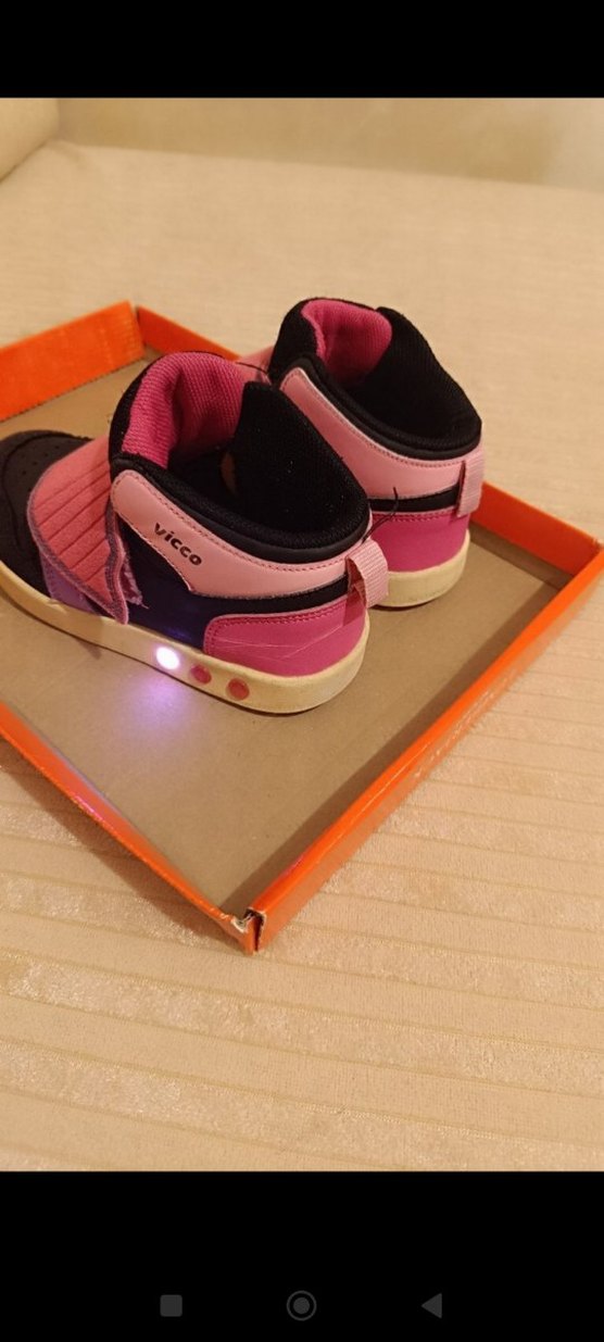 Kız Çocuk Pembe Cırtlı Spor Ayakkabı vicco - Görsel 4