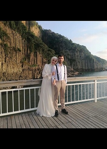 38 Beden beyaz Renk Nikah elbisesi 