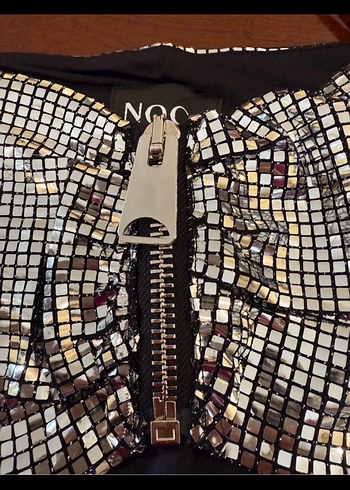 Kadın Parlak Baskılı Fermuarlı Clutch Çanta - Görsel 3