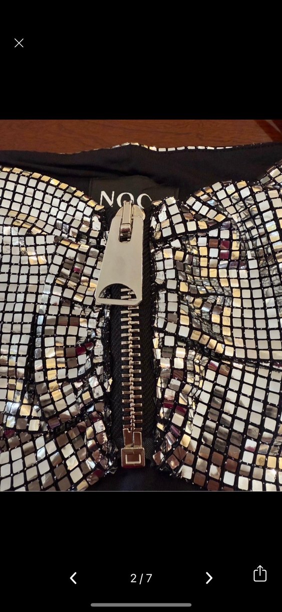 Kadın Parlak Baskılı Fermuarlı Clutch Çanta - Görsel 3