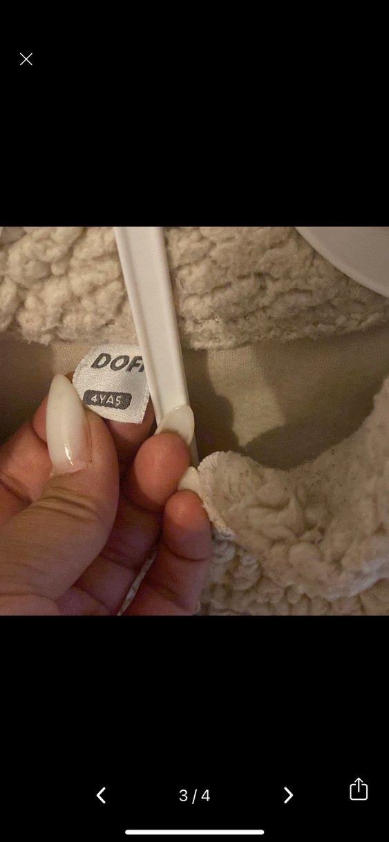 Beyaz Kürklü Kısa çocuk Ceket - Görsel 2