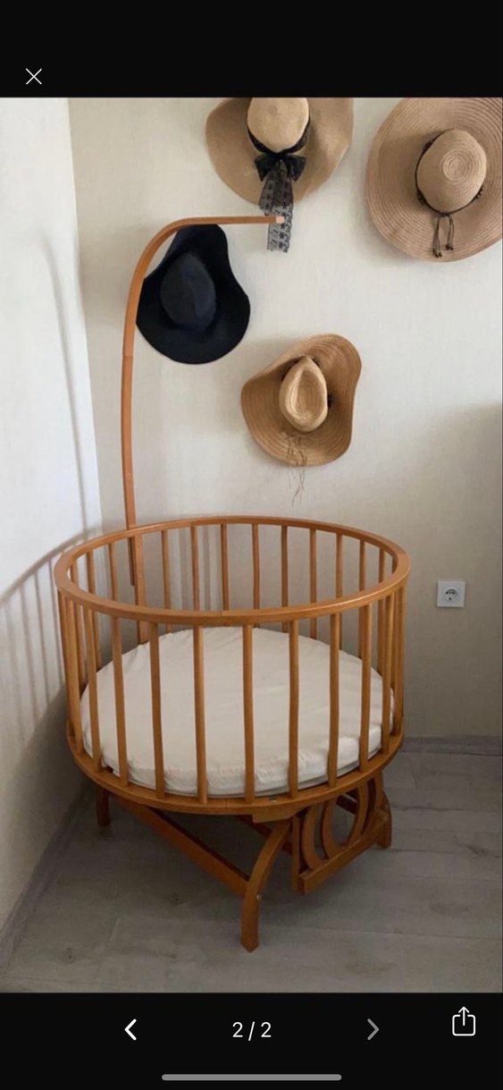 Bej Pastel Yuvarlak Bebek Sepeti - Görsel 2