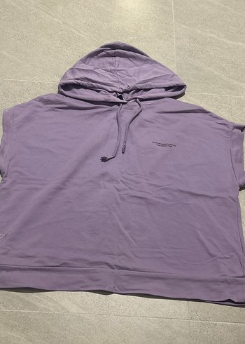 Defacto Lila Kapusonlu Rahat Sweatshirt