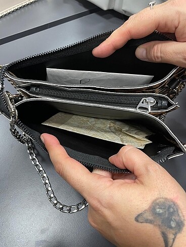 Beden kahverengi Renk Zara model zımbalı çanta