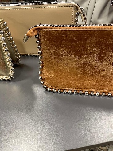 Beden Zara model zımbalı çanta