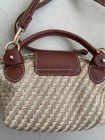 Longchamp Xs askılı hasır çanta