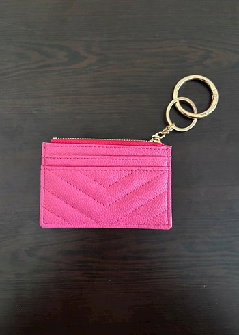 Fuşya Deri Cüzdan kartlık - Görsel 2