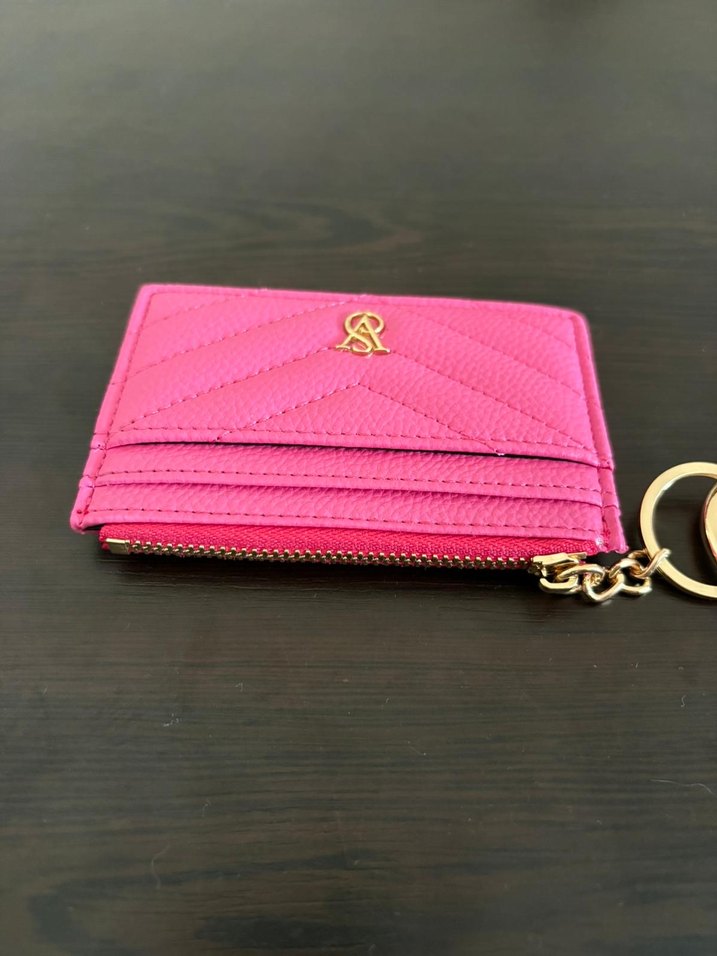Fuşya Deri  Cüzdan kartlık - Görsel 4