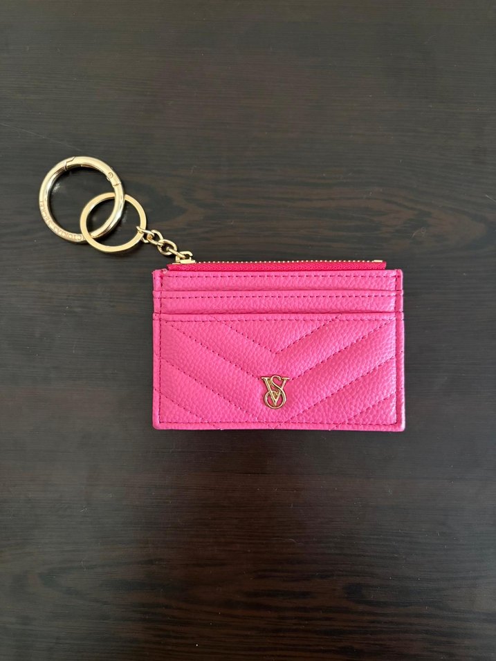 Fuşya Deri  Cüzdan kartlık - Görsel 3