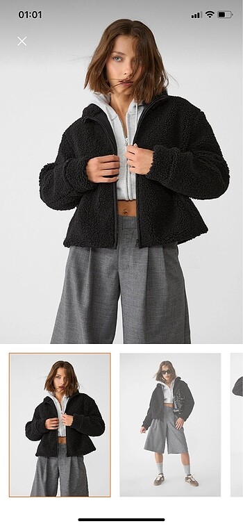 Bershka yünlü ceket