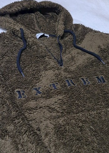 Kahverengi Sokak Stili Erkek Kapusonlü Sweat - Görsel 2