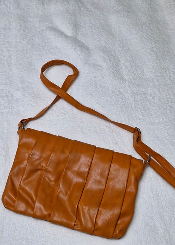 Turuncu Deri Kadın Omuz Çantası - Görsel 3