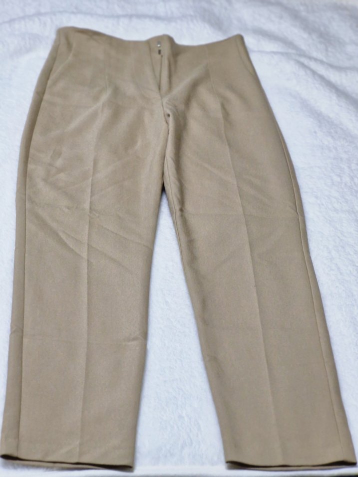 Bej Midi Kadın Kumaş Pantolon - Görsel 2