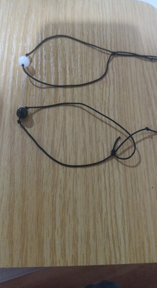 Minimalist Siyah Boncuklu Erkek Kolye - Görsel 2