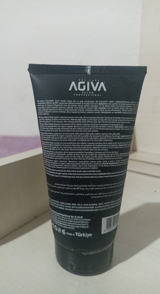 Agiva Soyulabilir Siyah Maske 150 ml - Görsel 2