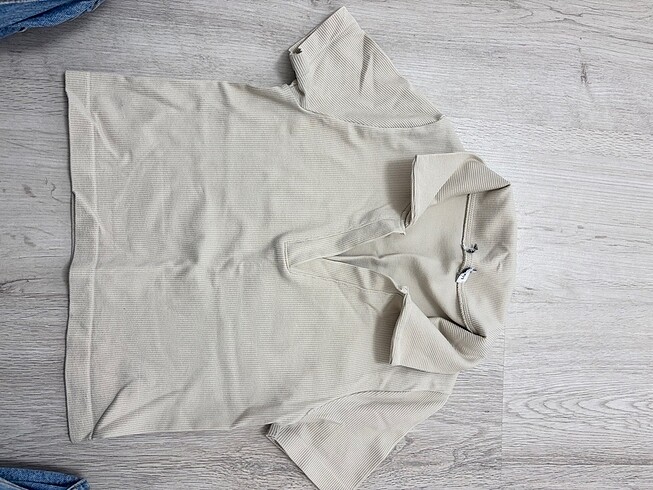 Polo yakalı crop