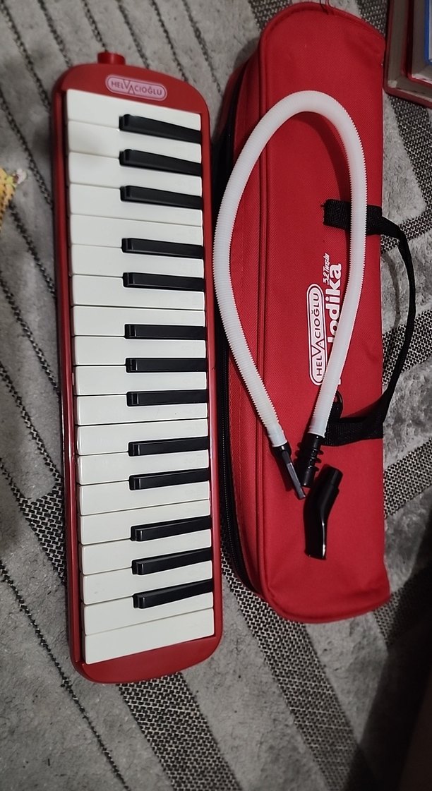 Kırmızı Melodika  HELVACIOGLU çantalı - Görsel 2