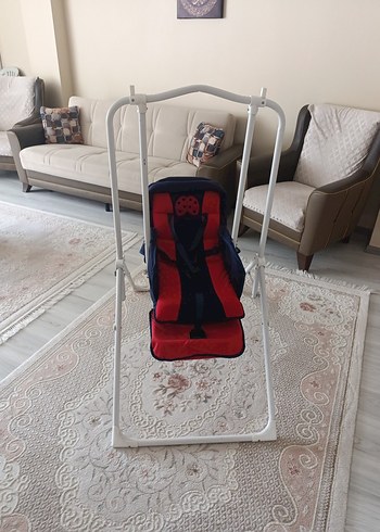 Kırmızı ev tipi salıncak, mama Sandalyesi