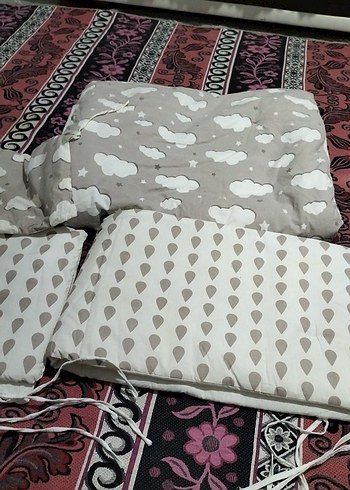 Gri Bulut ve Damla Desenli Çocuk Uyku Seti - Görsel 2