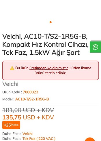 Veichi Beyaz Endüstriyel Kontrol Ünitesi - Görsel 15