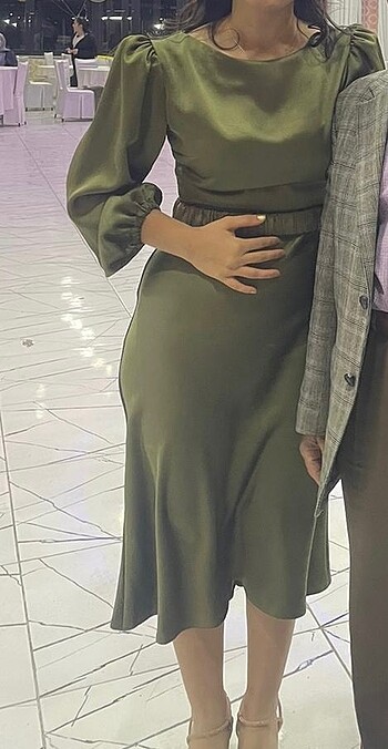 m Beden haki Renk Nişan Elbisesi