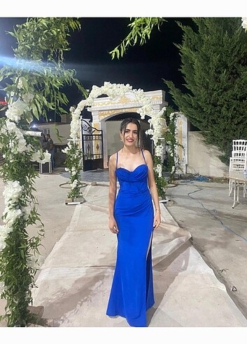 Diğer Mavi kına düğün mezuniyet elbisesi bir defa kullanildi