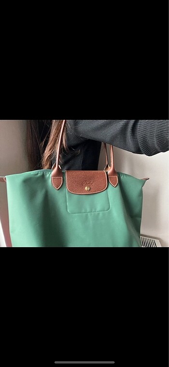 Beden yeşil Renk Longchamp uzun sap