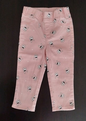 Kız Çocuk Pembe Baskılı Tayt - Görsel 2