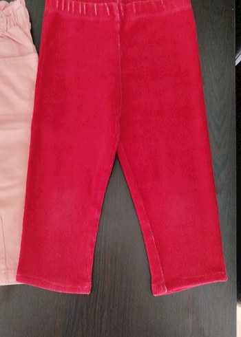 Kız Çocuk Pileli Süet Pantolon - Pembe - Görsel 3