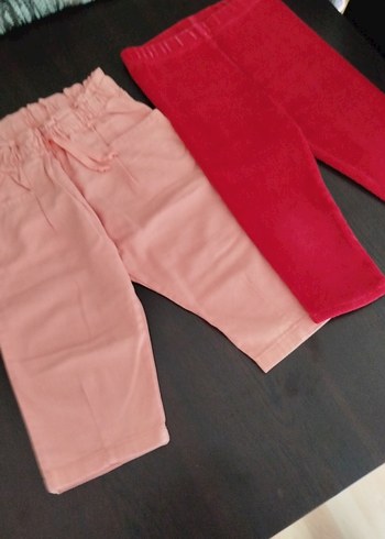 Kız Çocuk Pileli Süet Pantolon - Pembe - Görsel 2