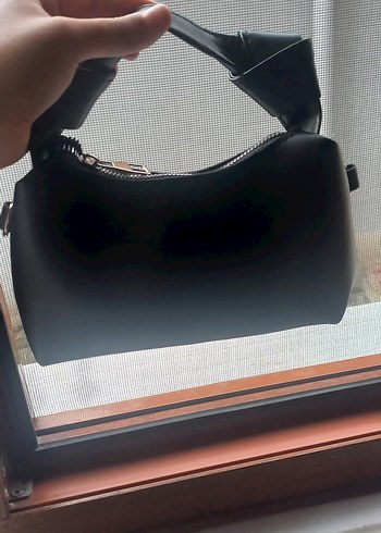 Zincir Detaylı Siyah Deri Kadın Çanta - Görsel 6