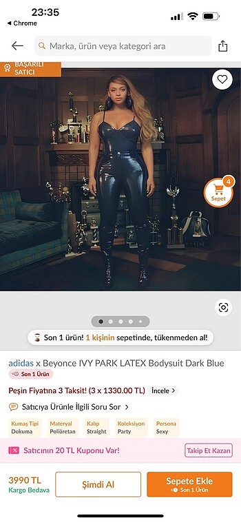 xs Beden lacivert Renk Beyonce IVY Park LATEX