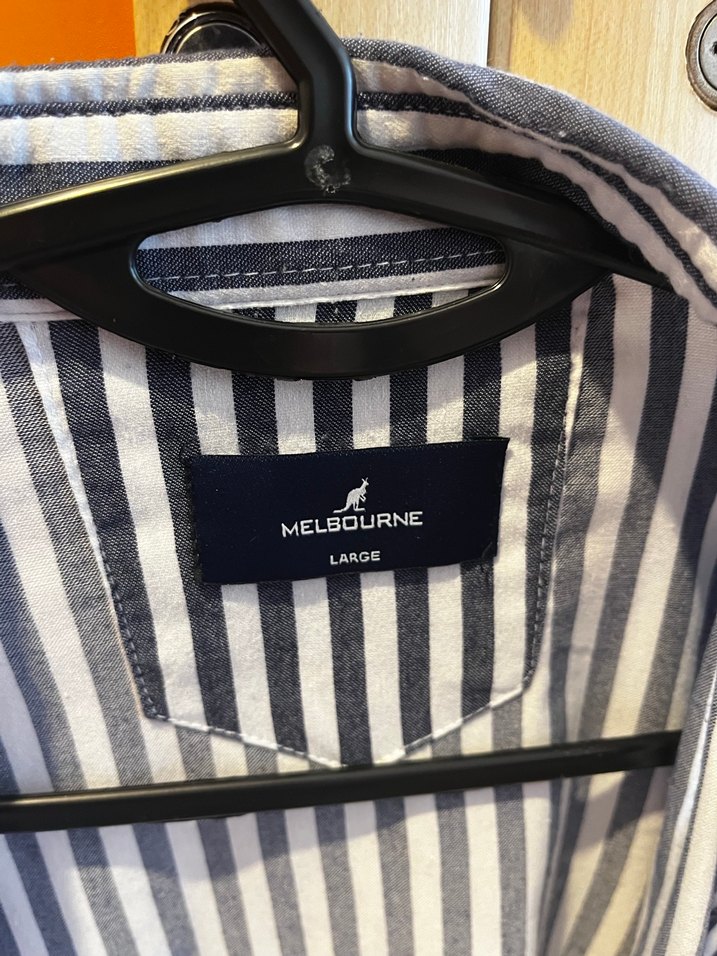 Çizgili Gri Kadın Uzun Kollu Gömlek - Görsel 4