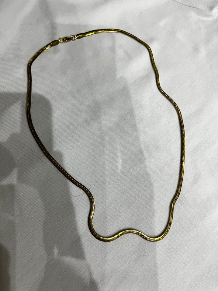 Altın Renkli GOLD KARARMAZ Yılan Desenli Uzun Kadın Kolyesi - Görsel 2