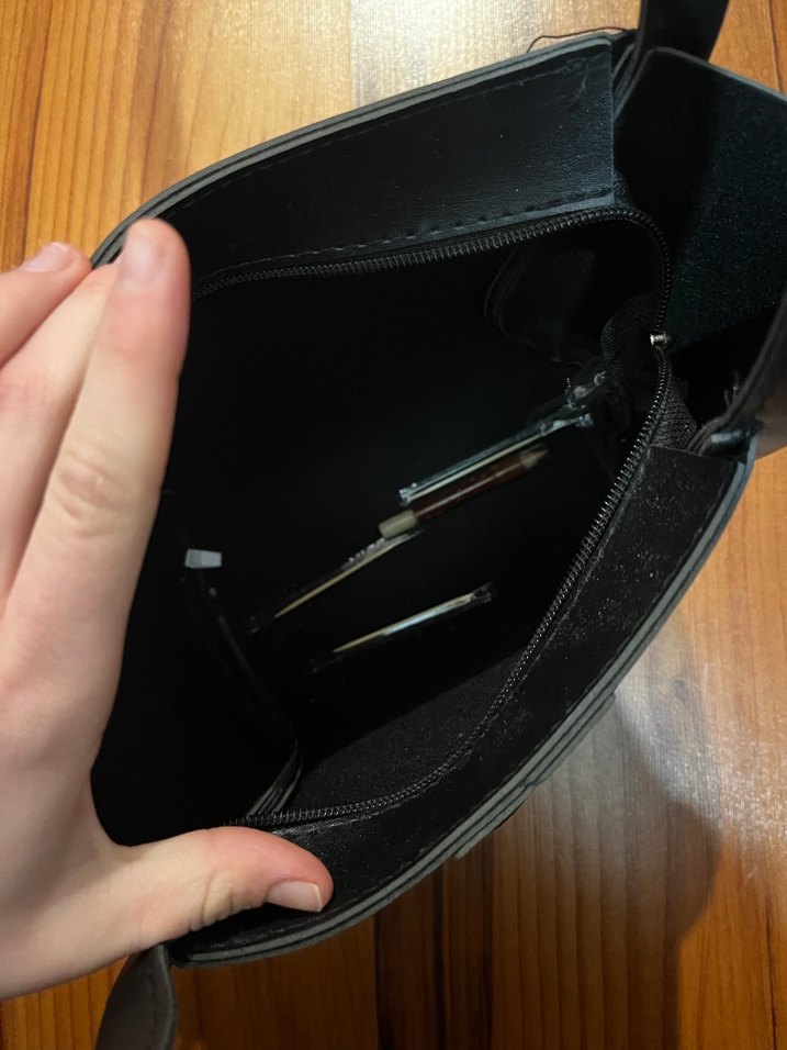 Siyah Deri Kadın Çanta - Görsel 4