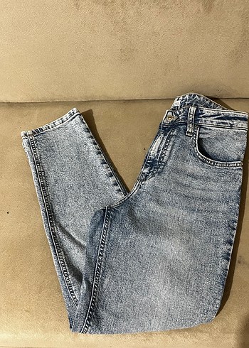 Gri Midi Kadın Denim Pantolon - Görsel 3