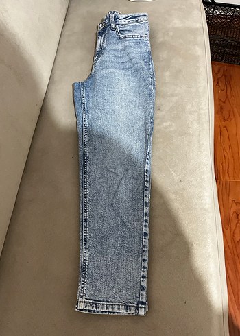 Gri Midi Kadın Denim Pantolon - Görsel 5