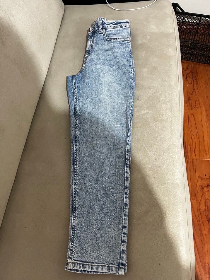 Gri Midi Kadın Denim Pantolon - Görsel 4