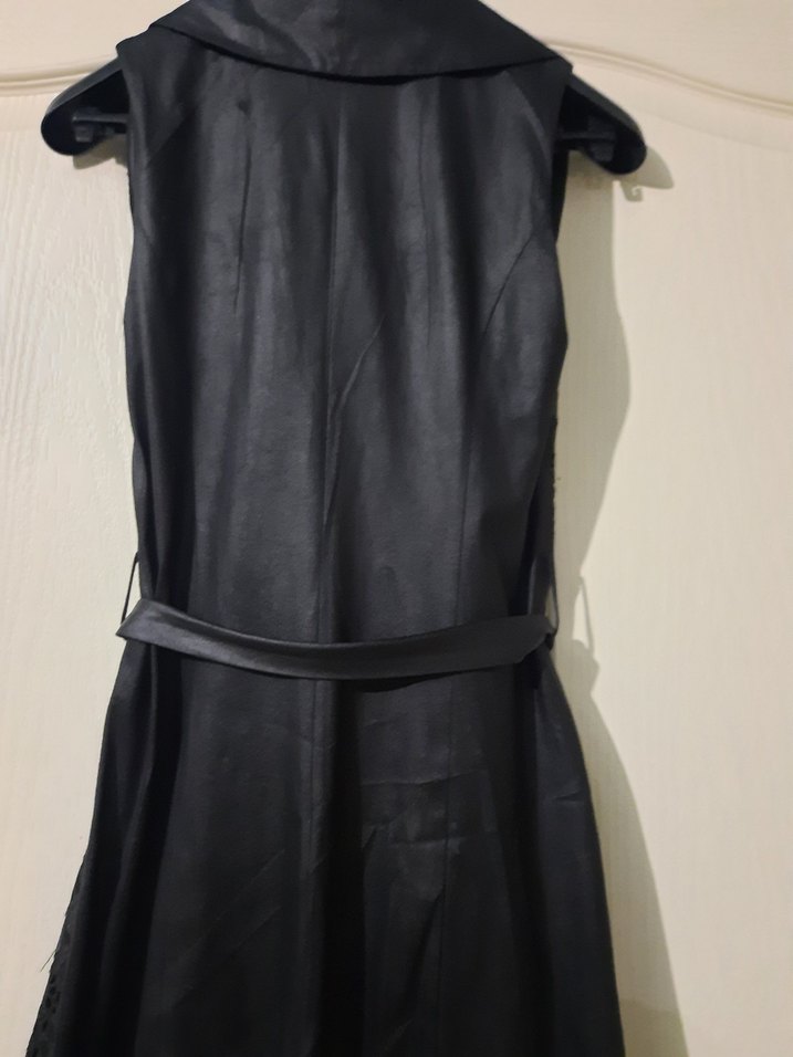 minel aşk marka dantel ve deri detaylı yelek - Görsel 2