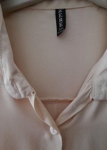 Bej Kadın Midi Boy Düğmeli Gömlek - Görsel 2