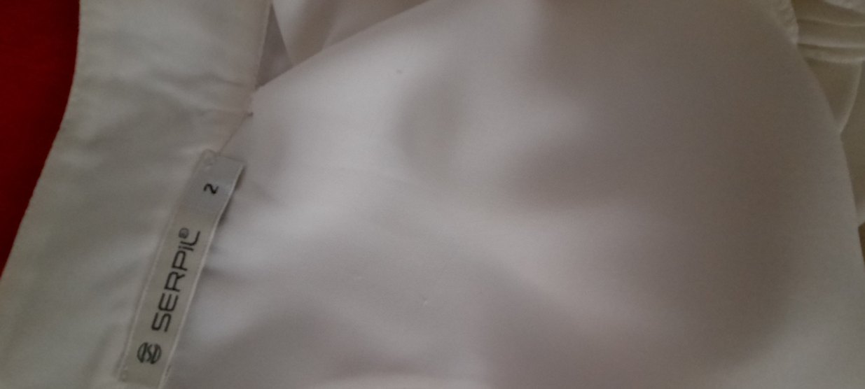 Uzun Kollu, Yüksek Yakalı Beyaz gömlek - Görsel 4